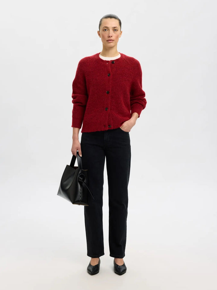 SLFLULU LS KNIT SHORT CARDIGAN