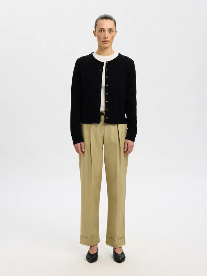 SLFTHEA LS KNIT MERINO CARDIGAN NOOS