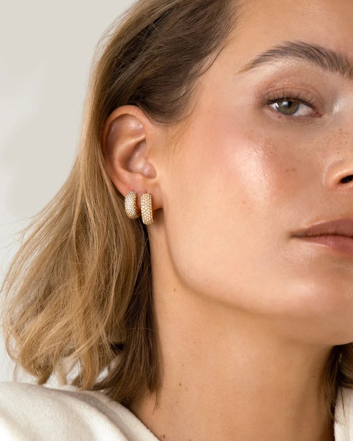 Amour Gold Hoops Small