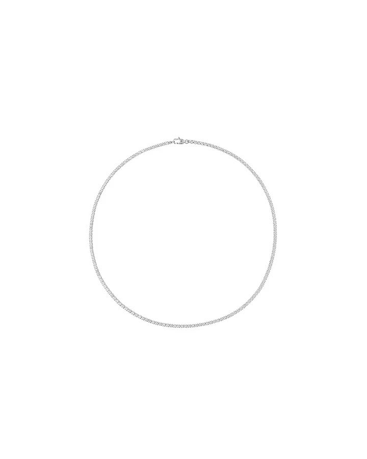 Shiny Tennis Necklace Silver