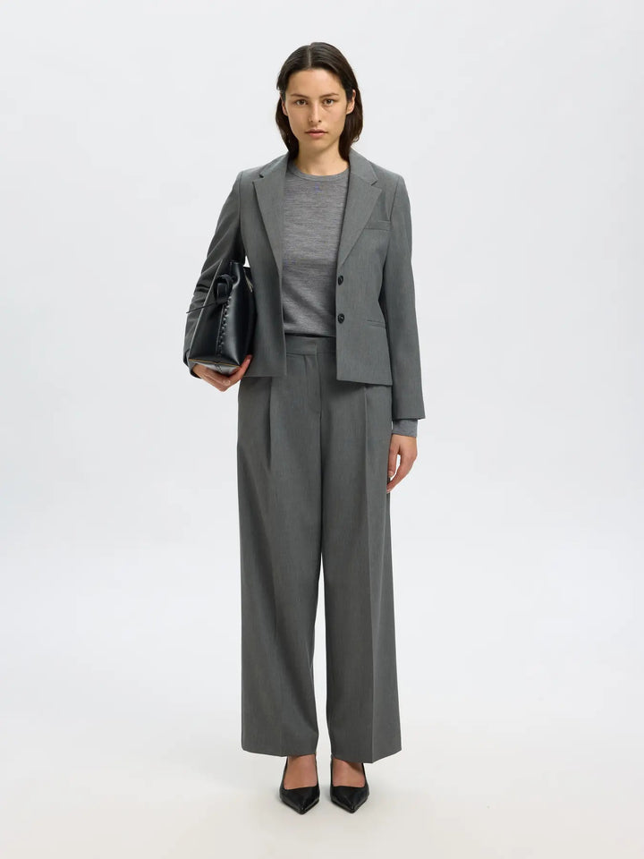 SLFTHEA LS KNIT MERINO O-NECK NOOS