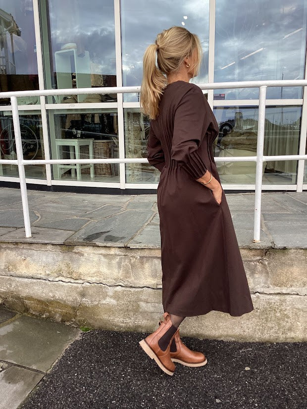Abito Long Chocolate Dress
