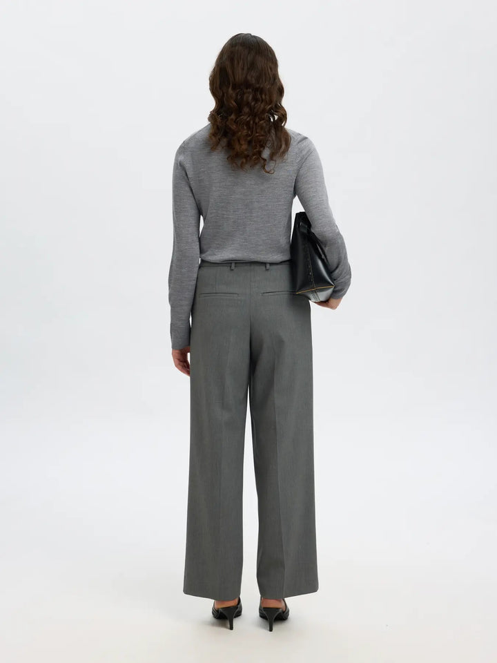 SLFTHEA LS KNIT MERINO O-NECK NOOS