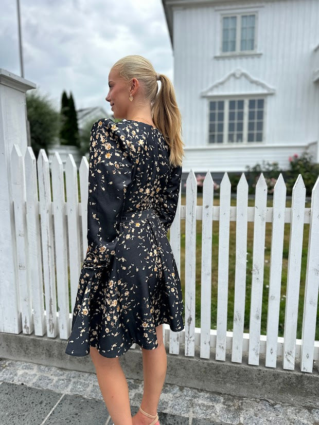 Tailored Satin Belt Dress