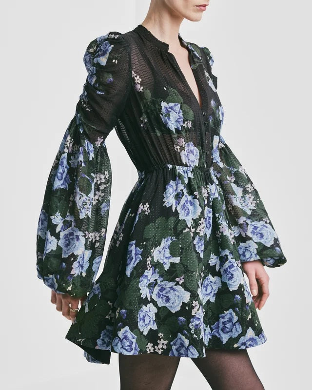 Georgette V- Neck Dress