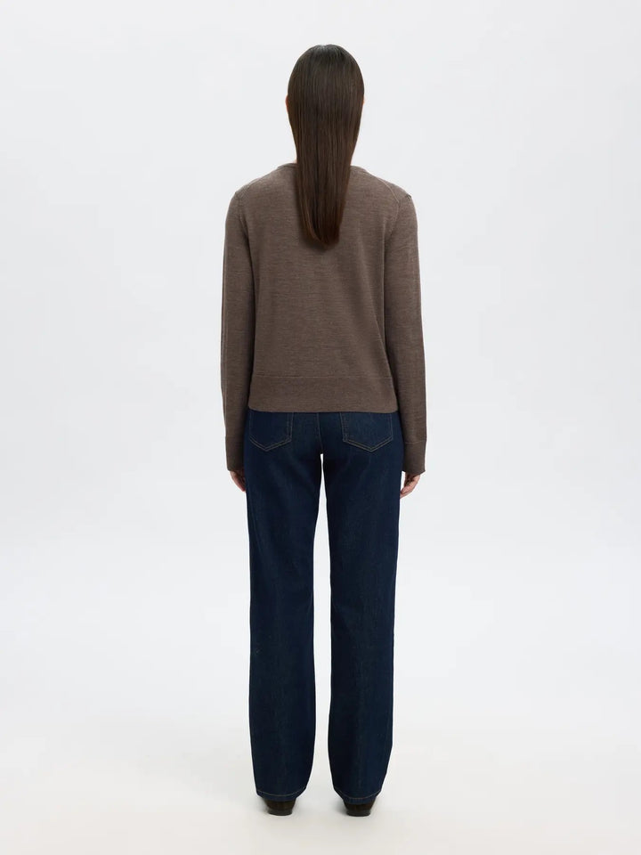 SLFTHEA LS KNIT MERINO CARDIGAN NOOS