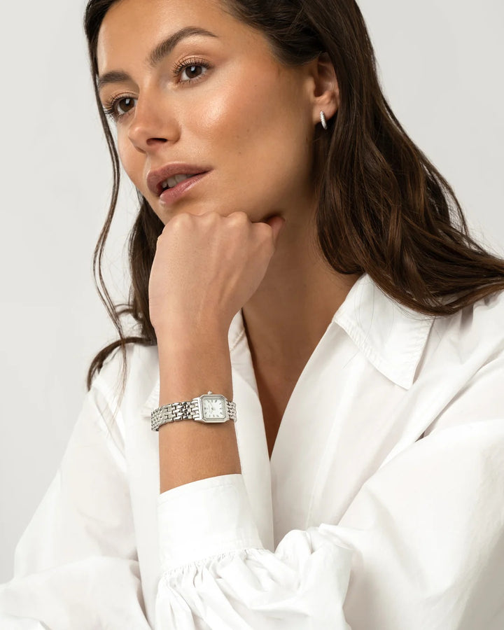 Classic Square Stål/Hvit