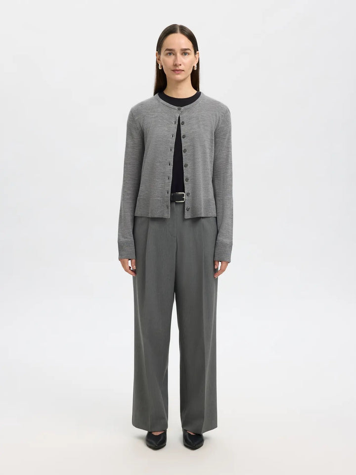 SLFTHEA LS KNIT MERINO CARDIGAN NOOS