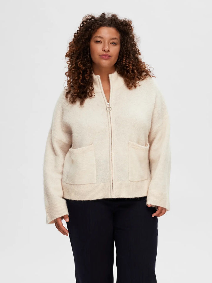 SIA RAS KNIT ZIPPER CARDIGAN