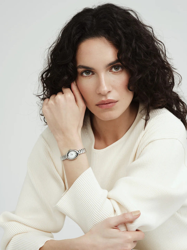 Belle Oval Silver Watch