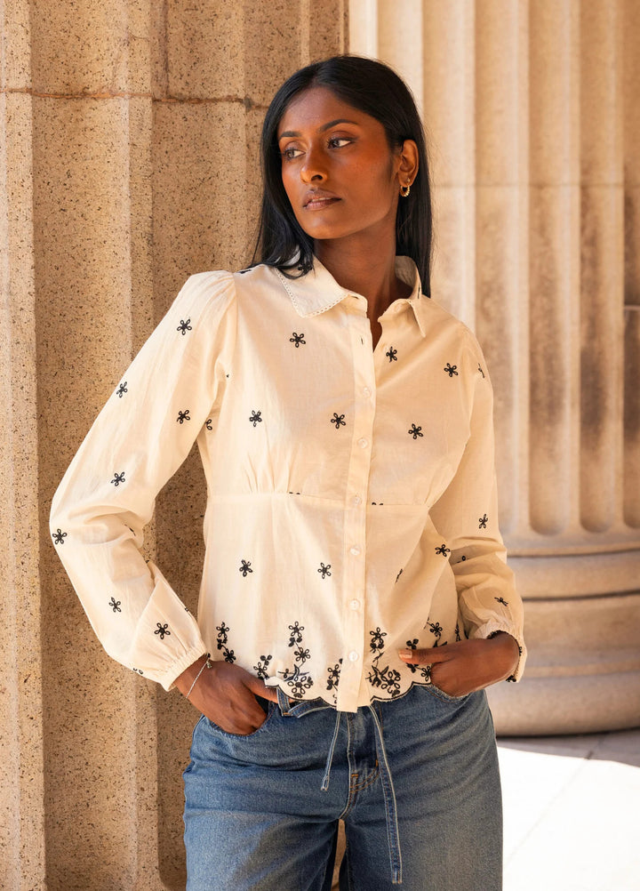 Live Blouse Buttercream Embroidery