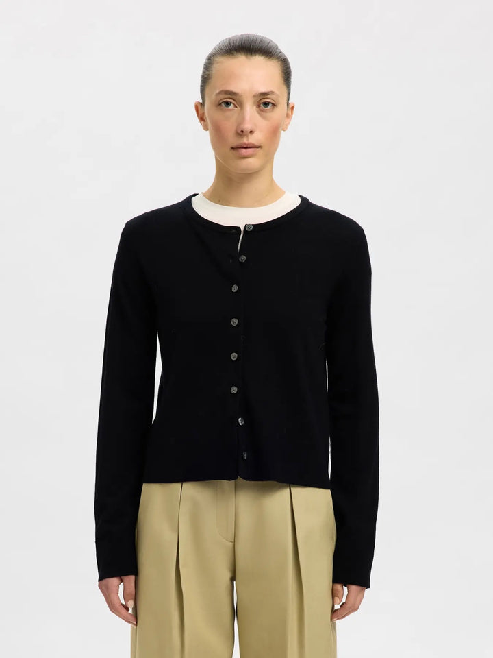 SLFTHEA LS KNIT MERINO CARDIGAN NOOS
