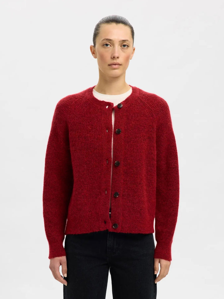 SLFLULU LS KNIT SHORT CARDIGAN