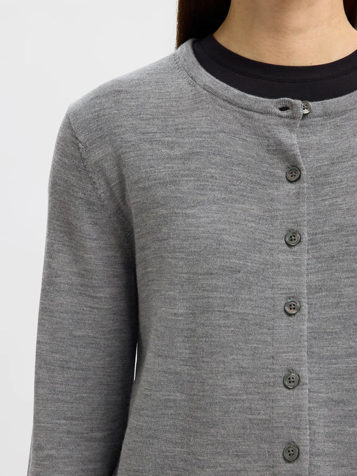 SLFTHEA LS KNIT MERINO CARDIGAN NOOS