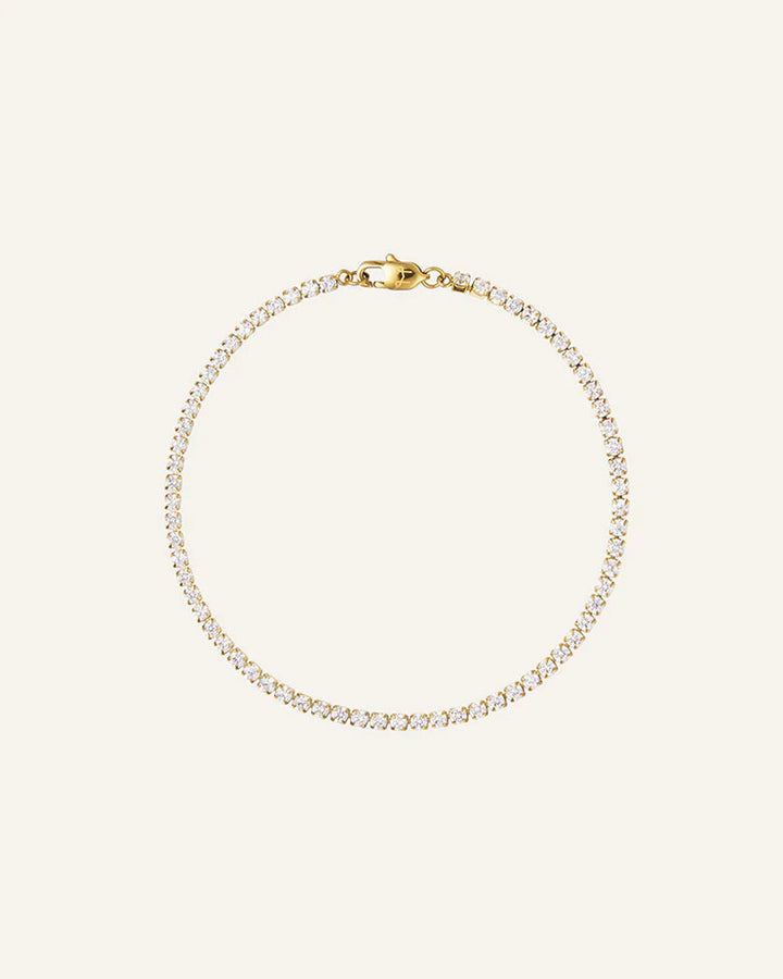 Shiny Tennis Bracelet Gold Small