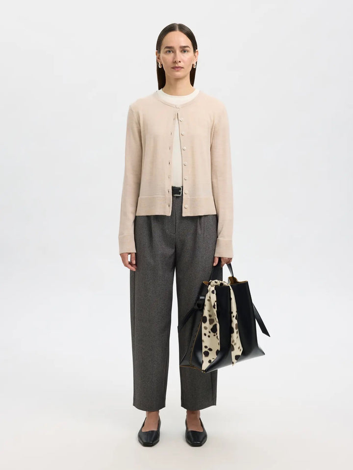 SLFTHEA LS KNIT MERINO CARDIGAN NOOS