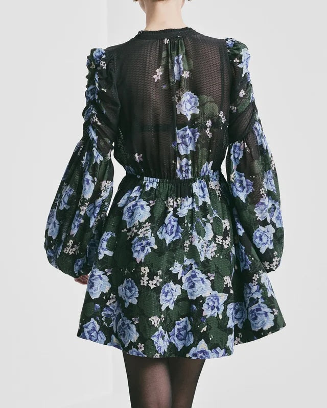 Georgette V- Neck Dress