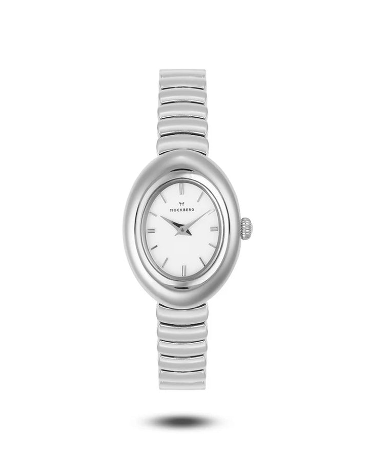 Belle Oval Silver Watch