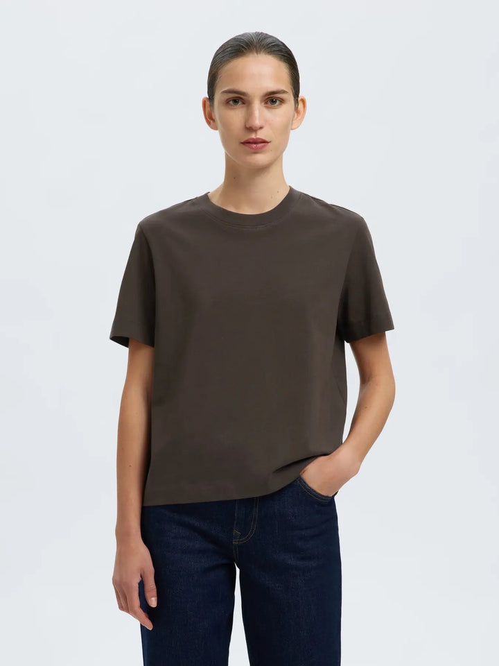 SLFESSENTIAL SS BOXY TEE
