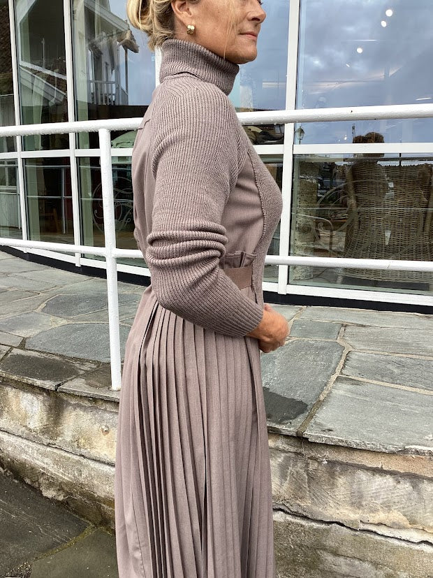 Knit Plisse Dress
