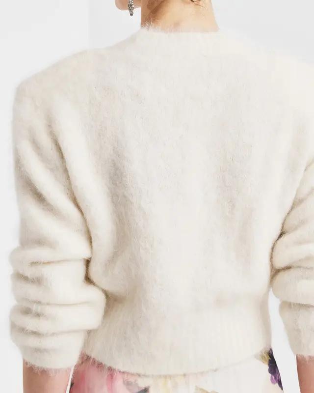 Hairy Knit Fitted Sweater