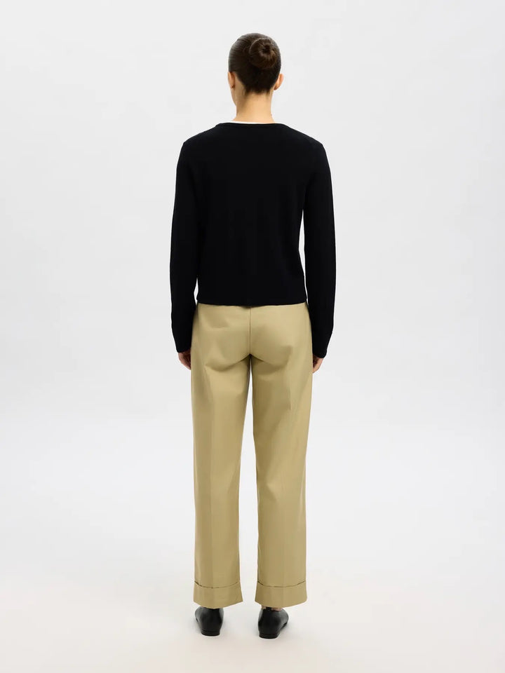 SLFTHEA LS KNIT MERINO CARDIGAN NOOS