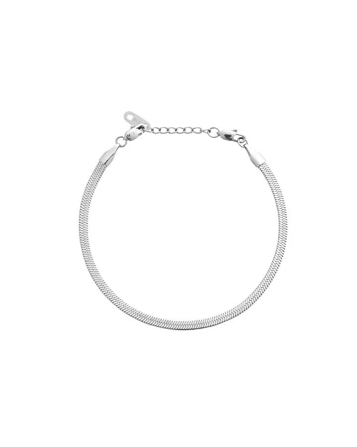 Thin Snake Bracelet Silver Small