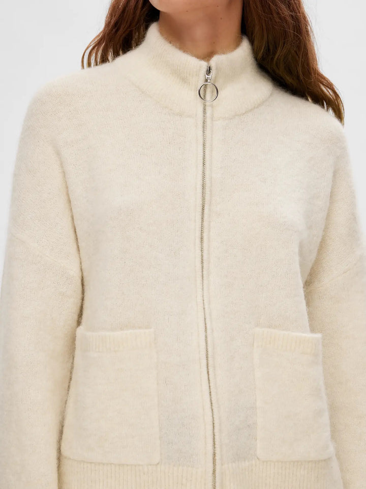 SIA RAS KNIT ZIPPER CARDIGAN