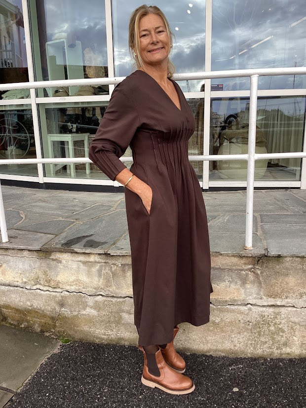 Abito Long Chocolate Dress