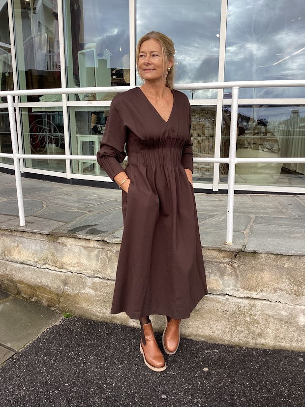 Abito Long Chocolate Dress