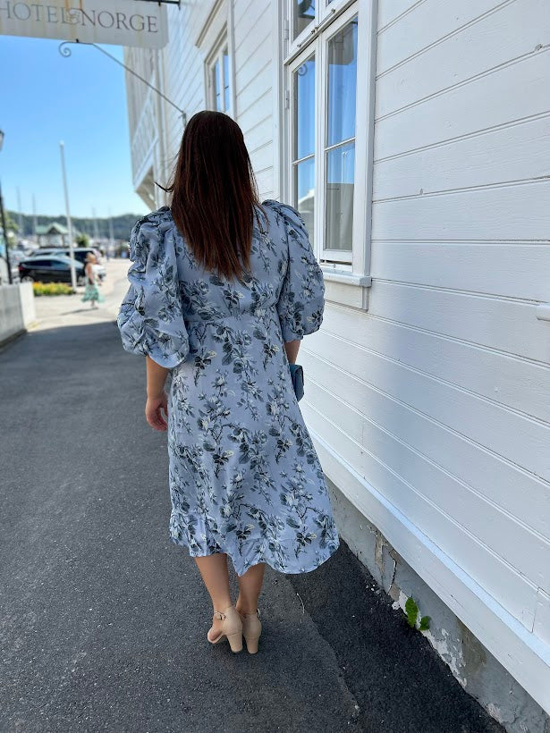 Crepe Satin Midi Dress