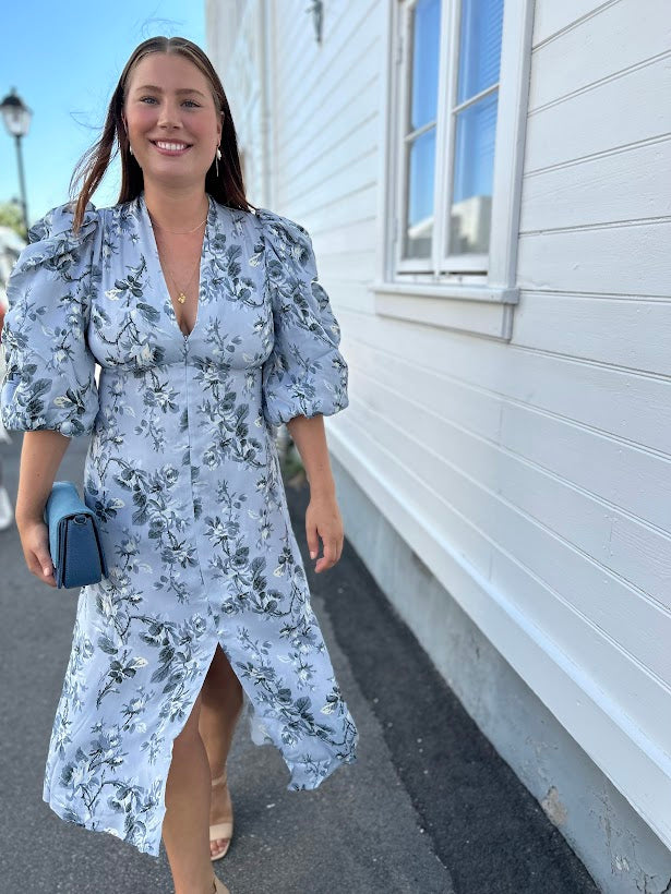 Crepe Satin Midi Dress