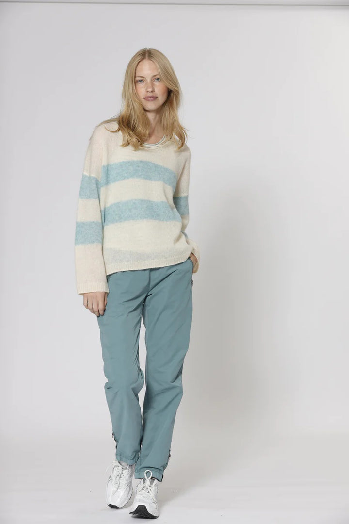 Bonnie Knit ivory/aqua