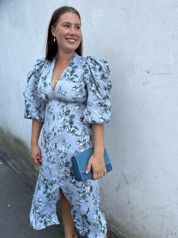 Crepe Satin Midi Dress