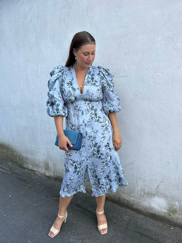 Crepe Satin Midi Dress