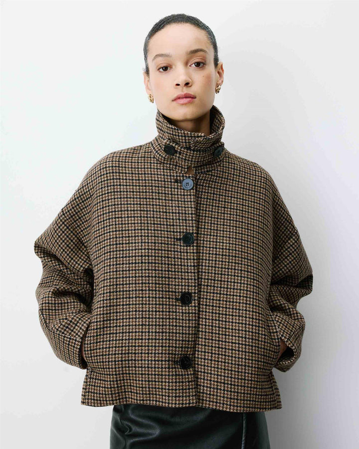 Arthur short houndstooth coat