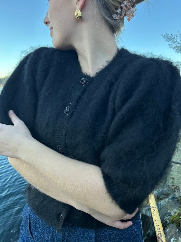 Hairy Knit Puffed Jacket