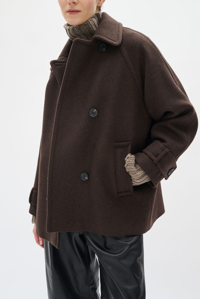 Thora minona coat chocolate brown