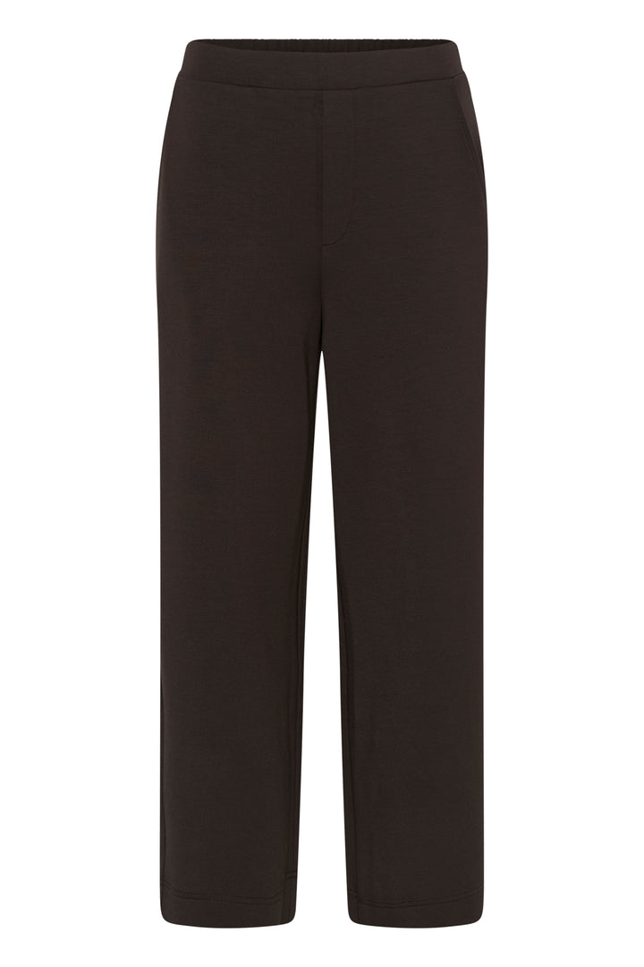 gincette cropped pant chocolate brown