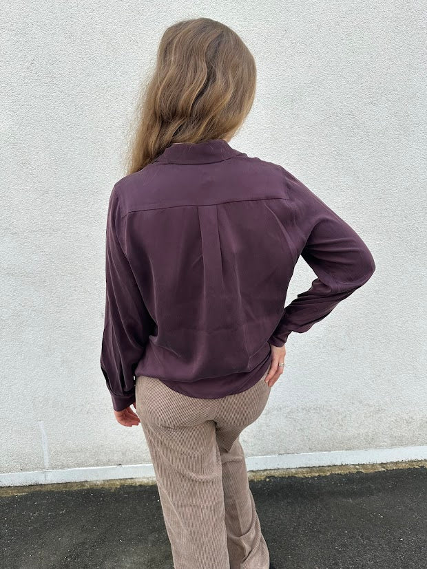 Silkebluse Classic burgundy