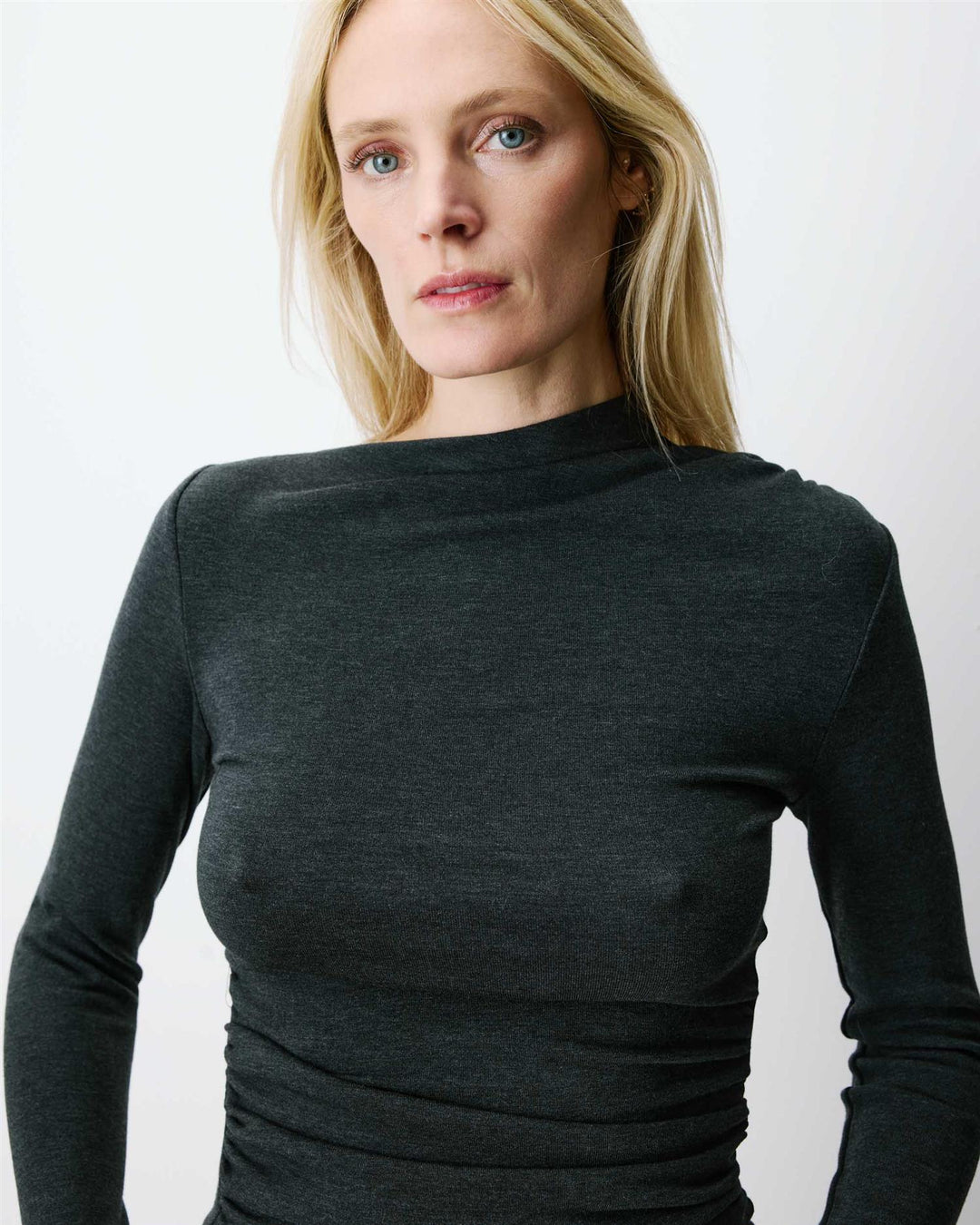 Aurygny Long sleeve asymmetric draped top