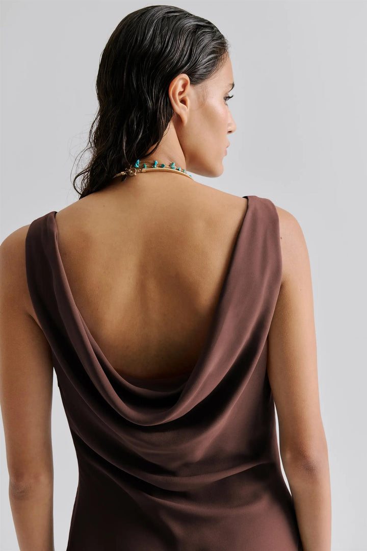 Alia Cowl maxi dress