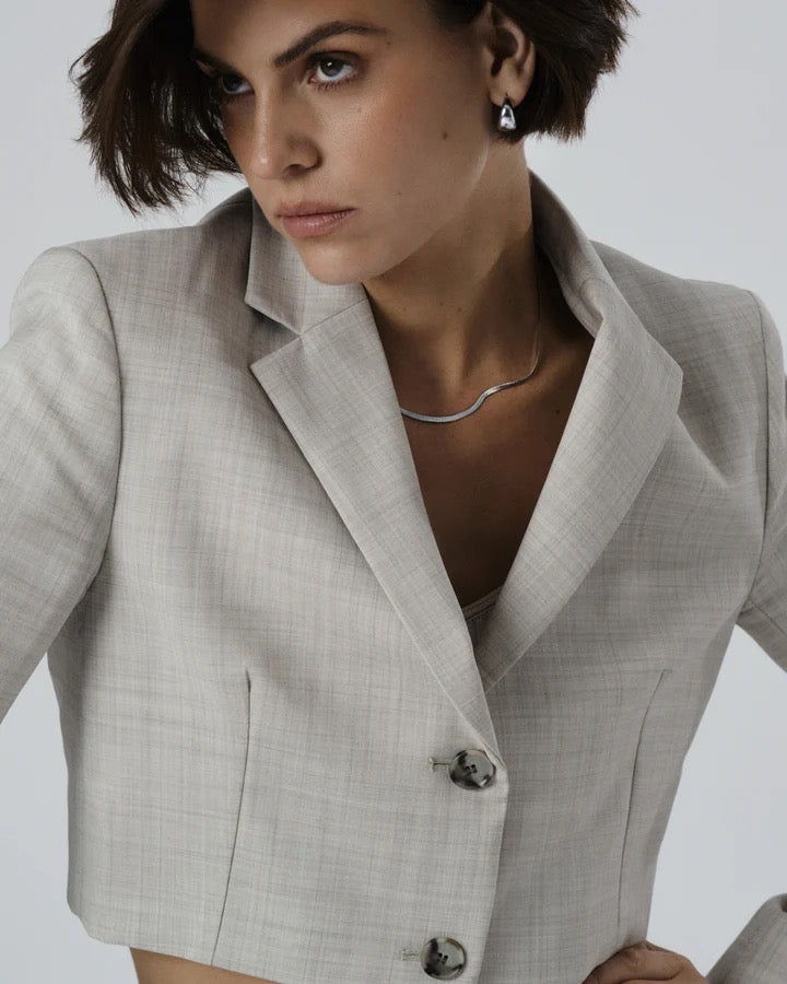 Thin snake necklace silver