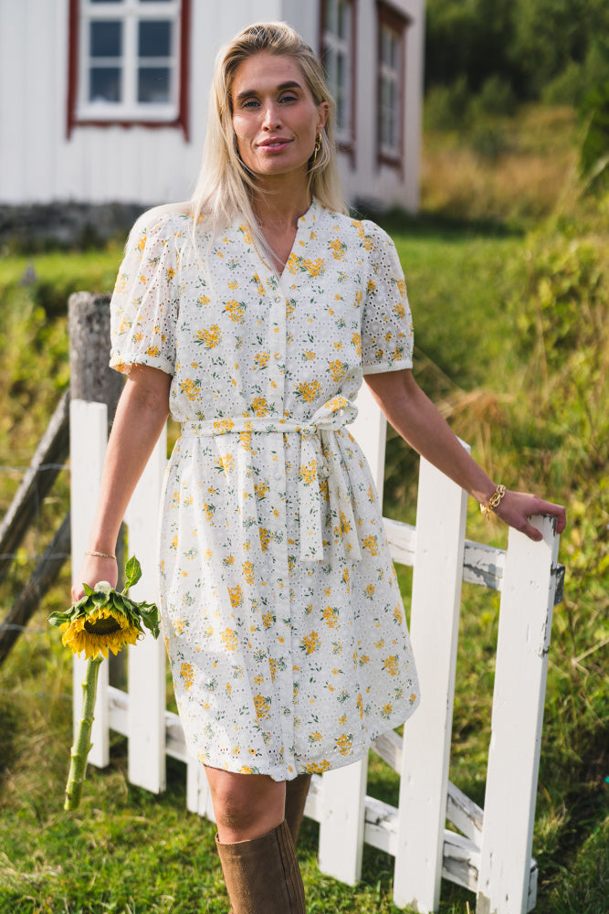 Eivor 2/4 shirt dress yellow