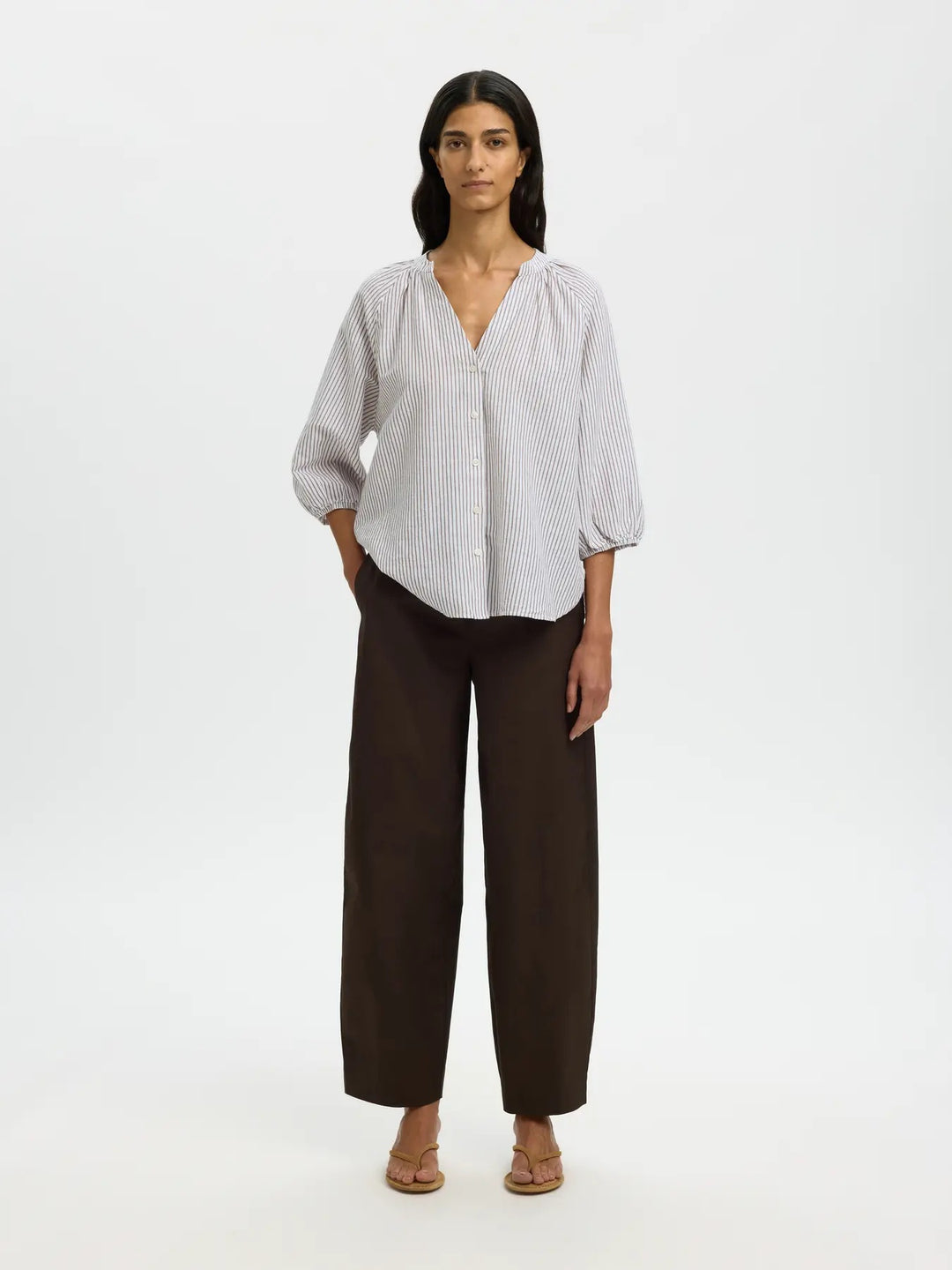 Cleo Alberta Linen Blend Shirt