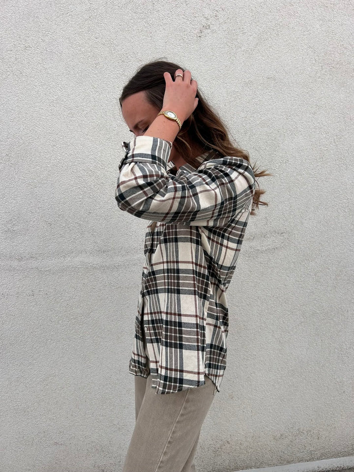 joan flannel shirt green