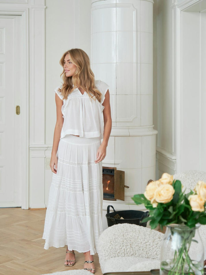 Felicia voile skirt white
