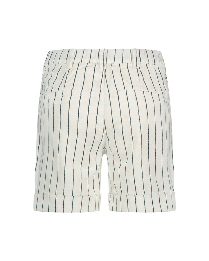 Cleo Short Cotton Linen Stripe