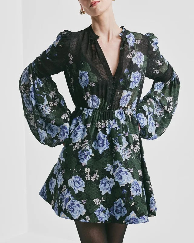 Georgette V- Neck Dress