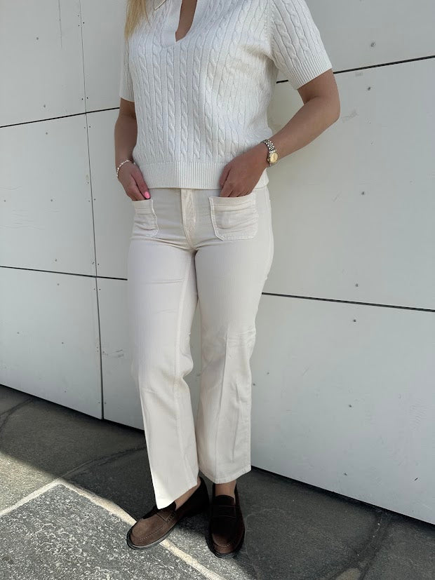 Tess pocket cropped